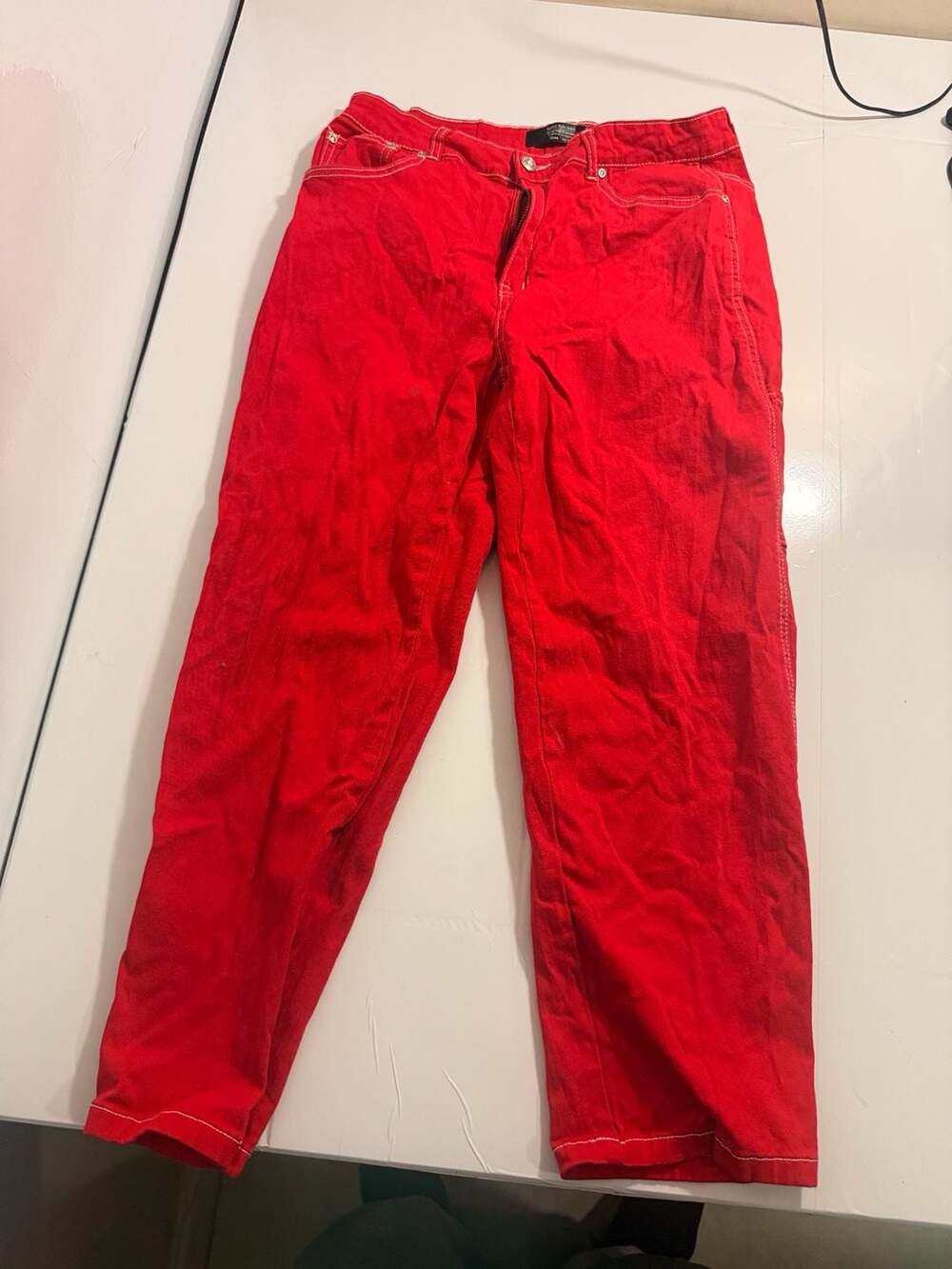 Monkey Ride Jeans Red Cargo Pants Size 13/33